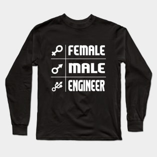 Femal Male Engineer Long Sleeve T-Shirt